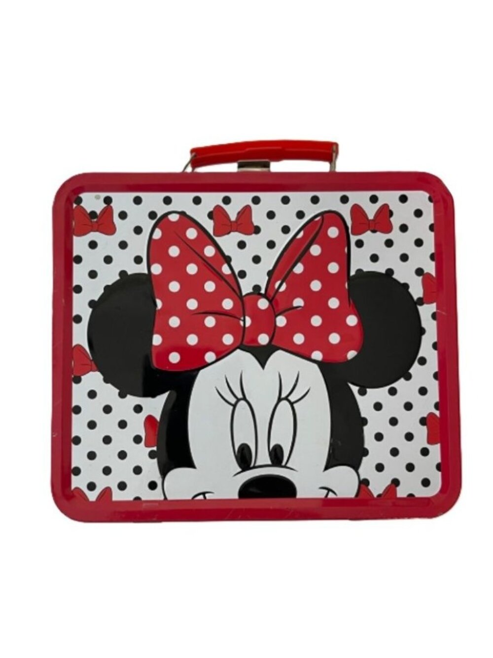 Disney Minnie Mouse Tin Lunchbox Loungefly Collapsible Handle 8" x 7" x 3.75"